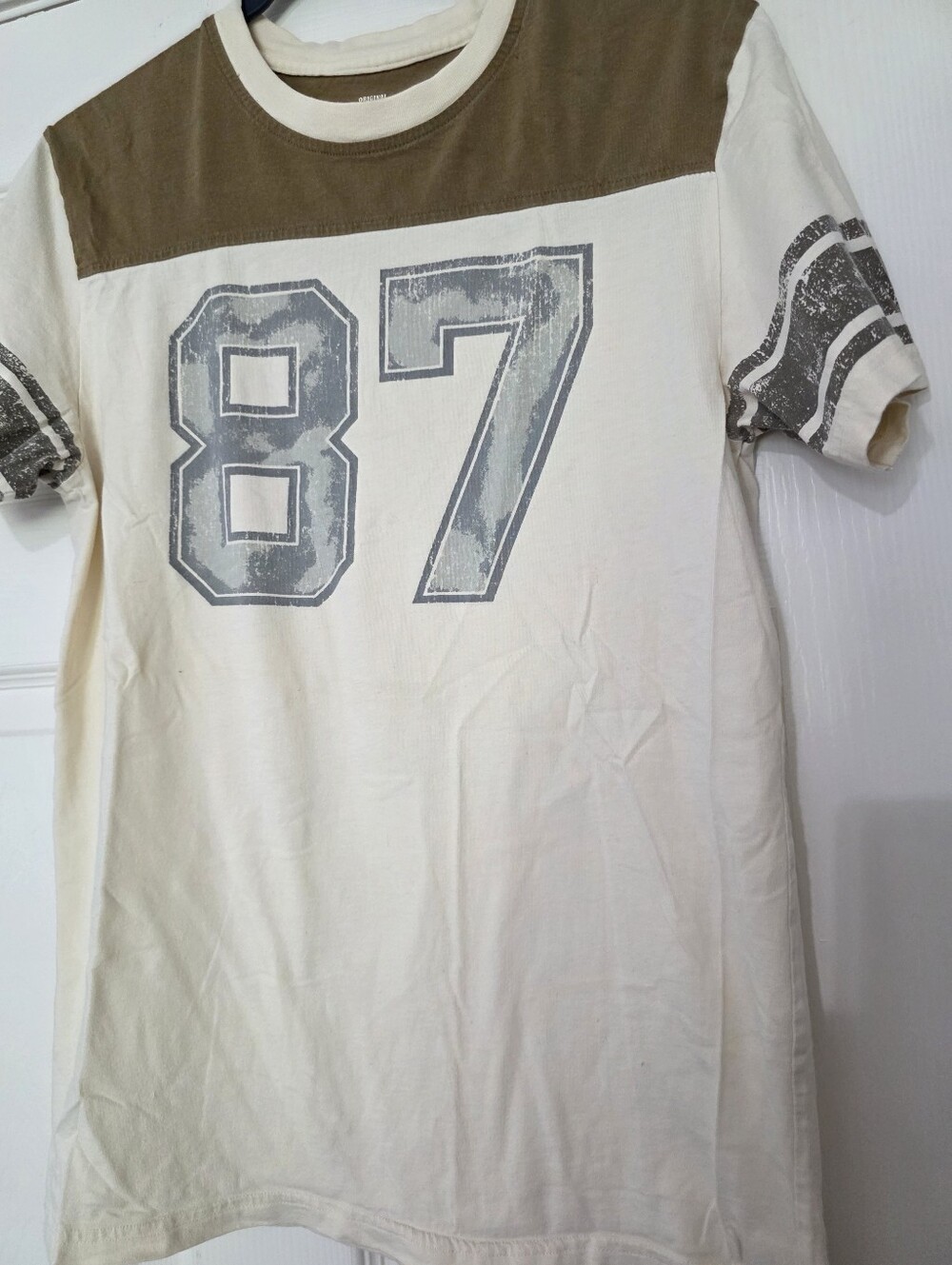 AEROPOSTALE Mens Colorblock Retro Short Sleeve Shirt signature 87 Size Medium